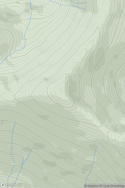 Thumbnail image for Sgurr Beag [Glen Shiel to Loch Hourn and Loch Quoich] showing contour plot for surrounding peak